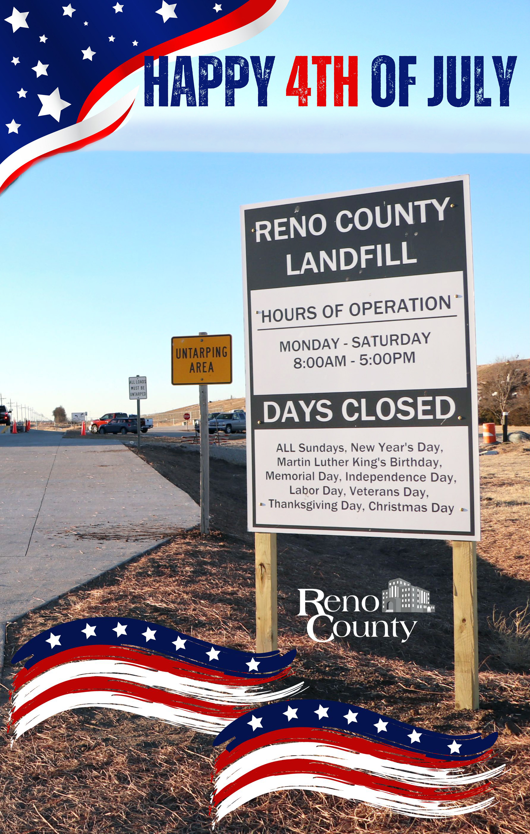 Reno County Landfill will be closed on the July 4th holiday - News Image